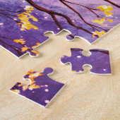 Whimsical Moon met Kattenkunst Legpuzzel (Zijkant)