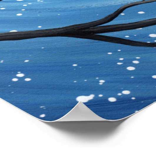 Whimsical Moon met Poster Cats Print (Hoek)