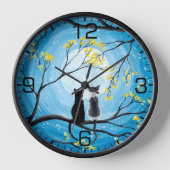 Whimsical Moon met zwarte katten (Voorkant)