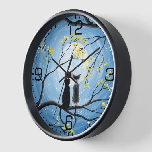 Whimsical Moon met zwarte katten (Hoek)