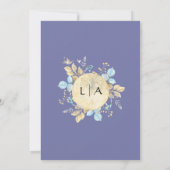 Whimsical Moon Paars Engagement Party Kaart (Achterkant)