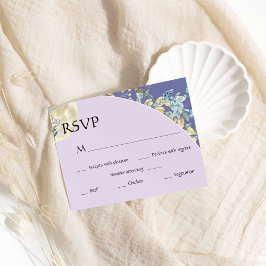Whimsical Moon Paars Wedding RSVP