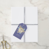 Whimsical Moon Paarse Baby shower Bedankt Cadeaulabel (Met Touw)