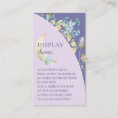 Whimsical Moon Paarse Baby shower Display Shower Informatiekaartje (Voorkant)