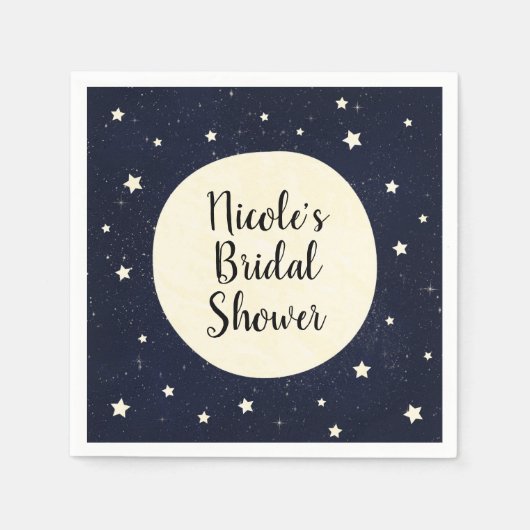 Whimsical Moon & Stars Celestial Baby shower Servetten (Voorkant)