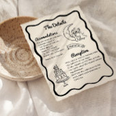 Whimsical Moon Wedding Details Enclosure Card Bedankkaart