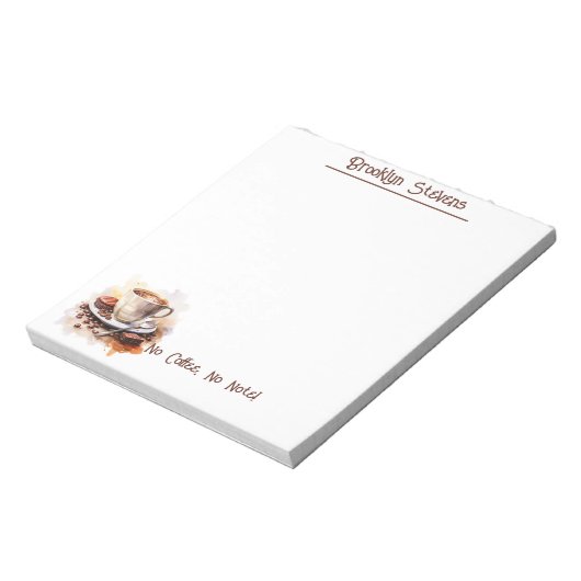 Whimsical Morning Coffee Theme Notitieblok (Linkerzijde)