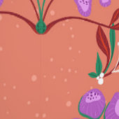 Whimsical Moth and Floral Pattern Behang (Zoom)