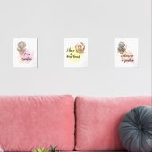 Whimsical Motivatie Animal Affirmation Prints (Woonkamer)
