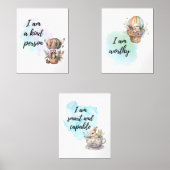 Whimsical Motivatie Animal Affirmation Prints (Voorkant)