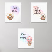 Whimsical Motivatie Animal Affirmation Prints (Voorkant)