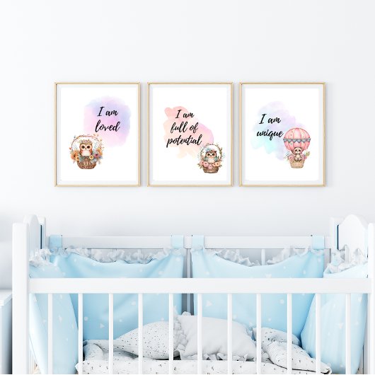 Whimsical Motivatie Animal Affirmation Prints