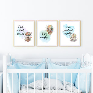 Whimsical Motivatie Animal Affirmation Prints
