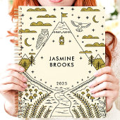 Whimsical Mountain Adventure 2025 Aangepaste naam Planner