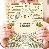 Whimsical Mountain Adventure 2025 Aangepaste naam Planner