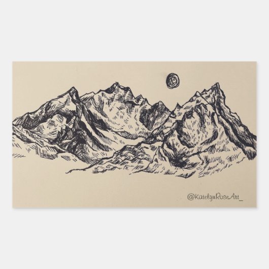 Whimsical Mountain Sticker (Voorkant)