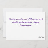 Whimsical Mouse – Autumn Forest  Feestdagenkaart (Achterkant)