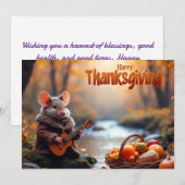 Whimsical Mouse – Autumn Forest  Feestdagenkaart (Voorkant / Achterkant)