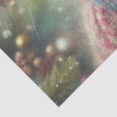 Whimsical Mouse in feestelijke kerstmis Pet Decoup Tissuepapier (Detail)