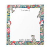 Whimsical Mouse Mouse Mushroom Woodland Custom Notitieblok (Voorkant)