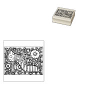 WHIMSICAL MOUSE & SHOT RUBBER STAMP RUBBERSTEMPEL (Gestempeld)