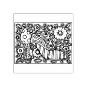 WHIMSICAL MOUSE & SHOT RUBBER STAMP RUBBERSTEMPEL (Afrduk)