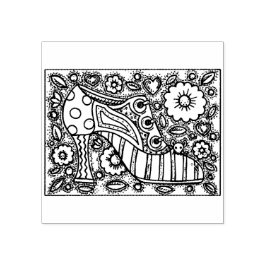 WHIMSICAL MOUSE & SHOT RUBBER STAMP RUBBERSTEMPEL