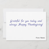 Whimsical Mouse Thanksgiving – Autumn Forest Celeb Kaart (Achterkant)