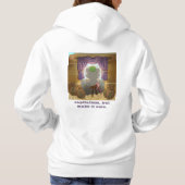 Whimsical Mouse Vendor – Cute Hat Booth Character Hoodie (Achterkant)