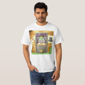 Whimsical Mouse Vendor – Cute Hat Booth Character T-shirt (Voorkant volledig)
