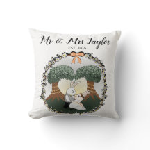 Whimsical Mr & Mrs Dancing Bunny Konijn Trouwen