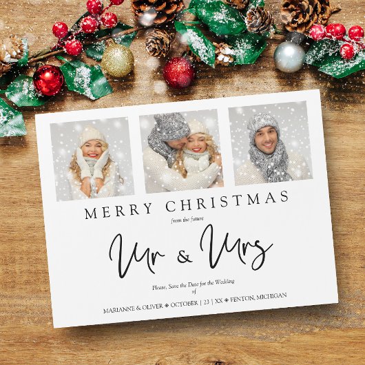 Whimsical MR & MRS Kerst Huwelijksfoto's