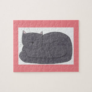 Whimsical Muffin Cat Slapend uitdagend puzzel