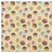 Whimsical Muffins and Cupcakes Baking Pattern Stof (Swatch)