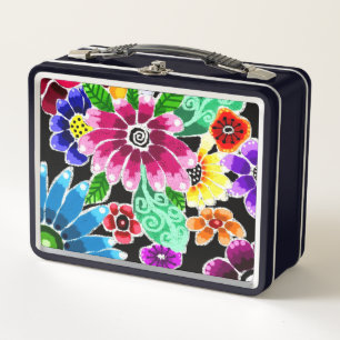 Whimsical Multi-Colour Folk-Art Bloemen Bloemen Bl