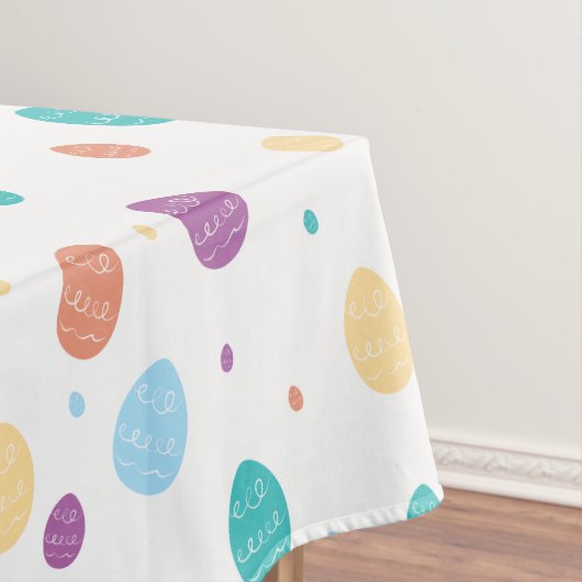 Whimsical Multicolor Easter Egg Pattern Tafelkleed (Voorbeeld)