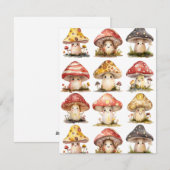 Whimsical Mushies Feestdagenkaart (Voorkant / Achterkant)