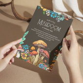 Whimsical Mushroom 1e Verjaardag Kaart Kinder Invi