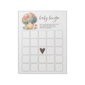 Whimsical Mushroom Baby Bingo Notitieblok (Linkerzijde)