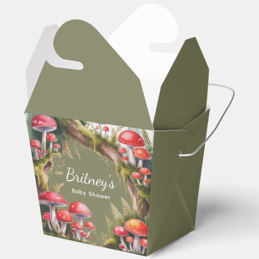 Whimsical Mushroom Baby Shower Bedankdoosjes (Open)