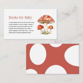 Whimsical Mushroom Baby shower Boeken voor Baby Informatiekaartje
