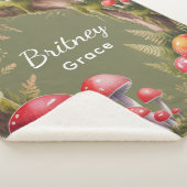 Whimsical Mushroom Baby Shower Gift Sherpa Deken (3/4)