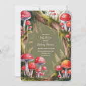 Whimsical Mushroom Baby Shower  Kaart (Voorkant)