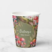 Whimsical Mushroom Baby Shower Papieren Bekers (Voorkant)
