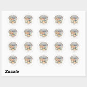 Whimsical Mushroom Baby shower Ronde Sticker (Vel)