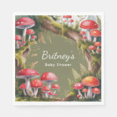 Whimsical Mushroom Baby Shower Servet (Voorkant)