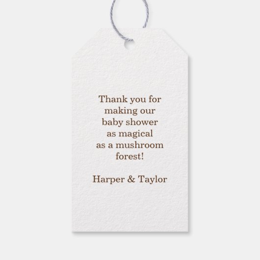 Whimsical Mushroom Cadeaulabel (Achterkant)