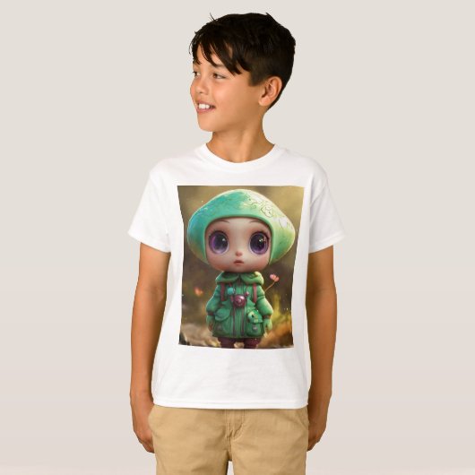 Whimsical Mushroom Character T-Shirt Design (Voorkant volledig)