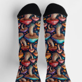 Whimsical Mushroom Crew Socks Sokken (Top)