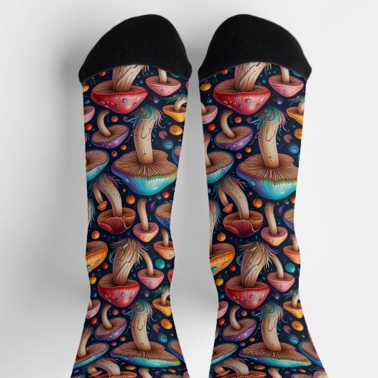 Whimsical Mushroom Crew Socks Sokken (Top)